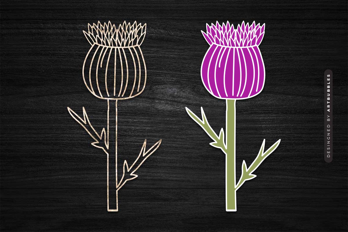 Wildflower Vector SVG Laser Cut File Image.jpg