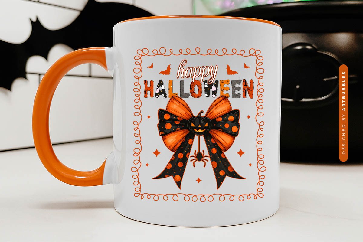 Coquette Happy Halloween Sublimation Transfer Mug Mockup Image.jpg