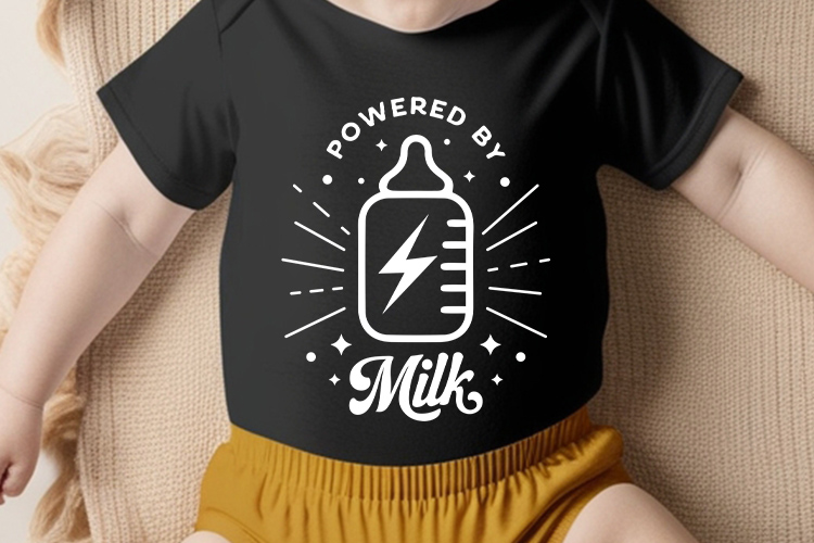 Powered By Milk - Hilarious Newborn Baby SVG Tshirt Mockup Image.jpg
