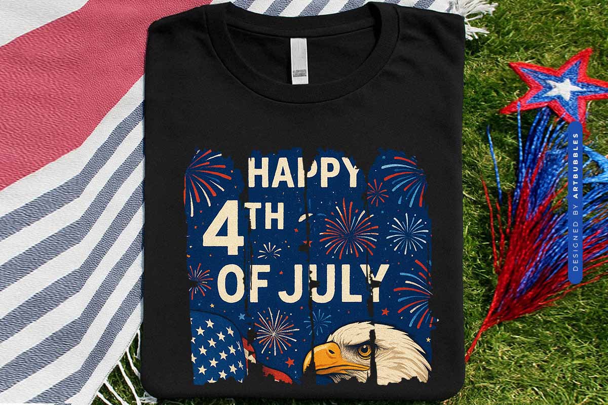 Happy 4th of July Sublimation Design