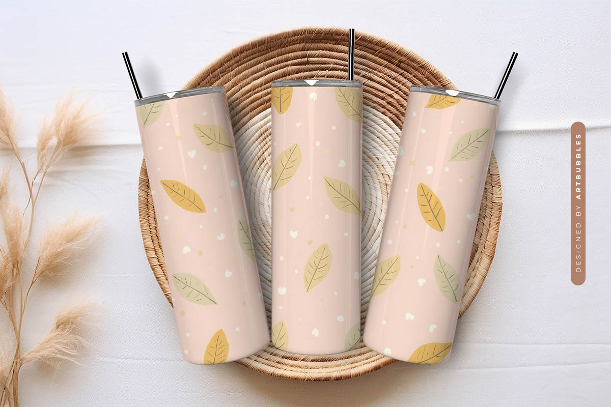 Boho Leaf 20oz Tumbler Wrap Sublimation Image 2.jpg