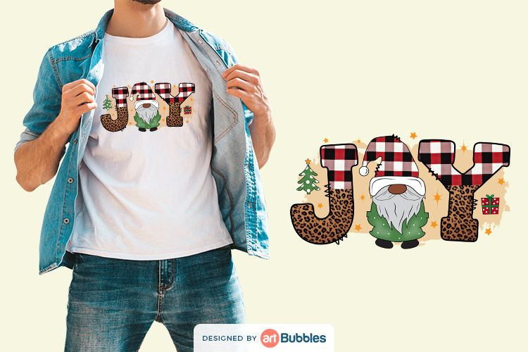Joy PNG, Gnome Christmas Design, Sublimation Transfers Preview 01.jpg