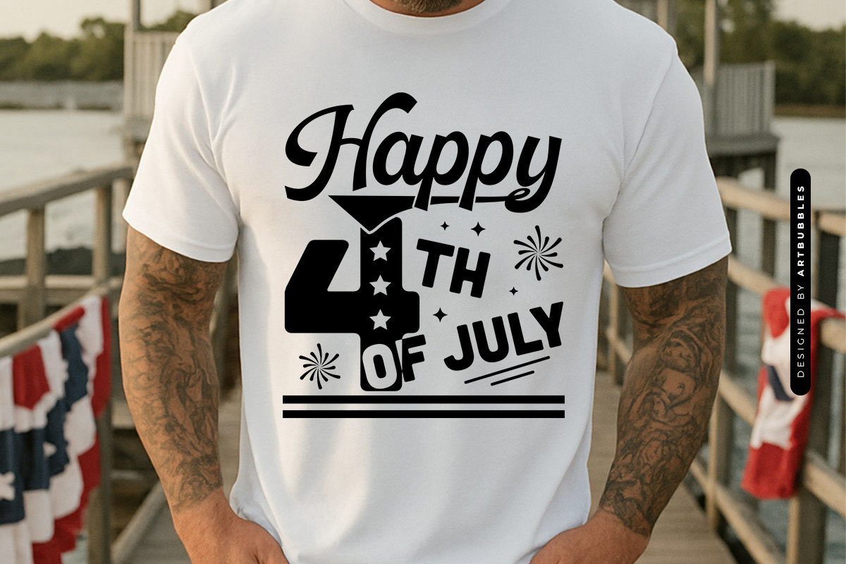 Happy 4th of July SVG T-shirt Mockup Image.jpg