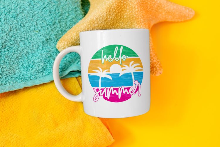 Hello Summer Sublimation PNG Design Mug Mockup Image.jpg