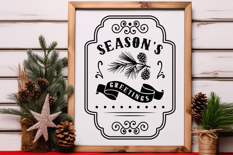 Seasons Greetings - Farmhouse Christmas Sign SVG Image 3.jpg