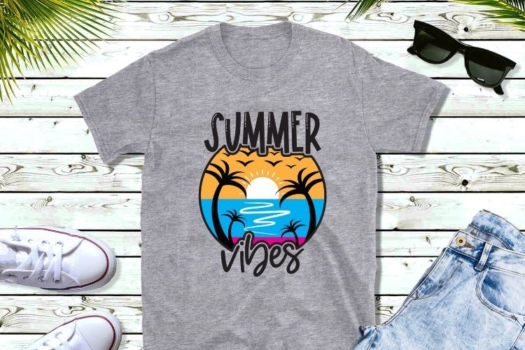 Summer Vibes PNG Sublimation Transfer Tshirt Mockup Image.jpg