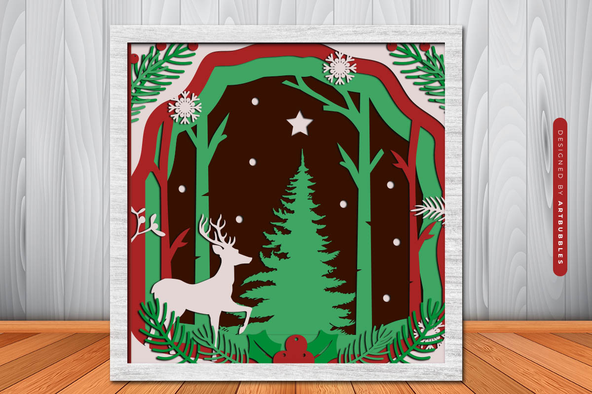 Christmas Tree Layered Shadow Box SVG Image 3.jpg