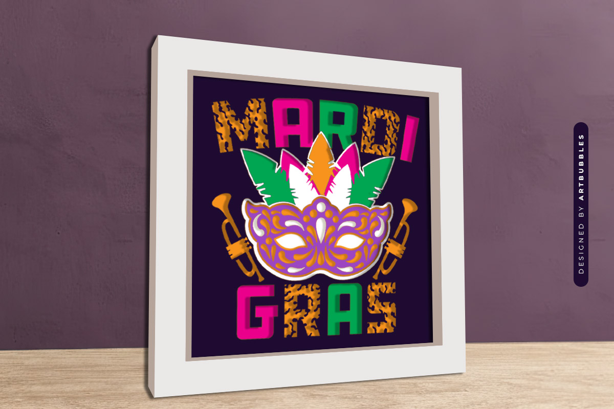 Mardi Gras 3D Shadow Box SVG Bundle Image 2.jpg
