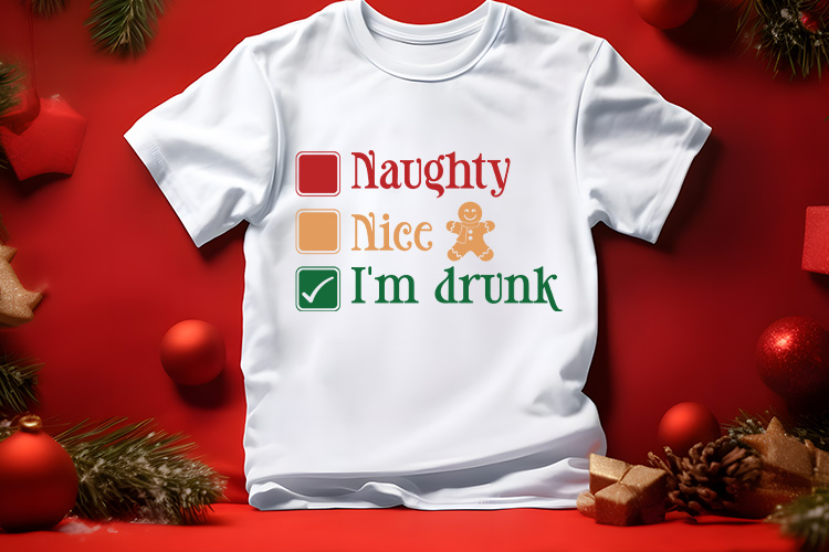 Naughty Nice I'm Drunk - Funny Christmas SVG Shirt Mockup Image.jpg
