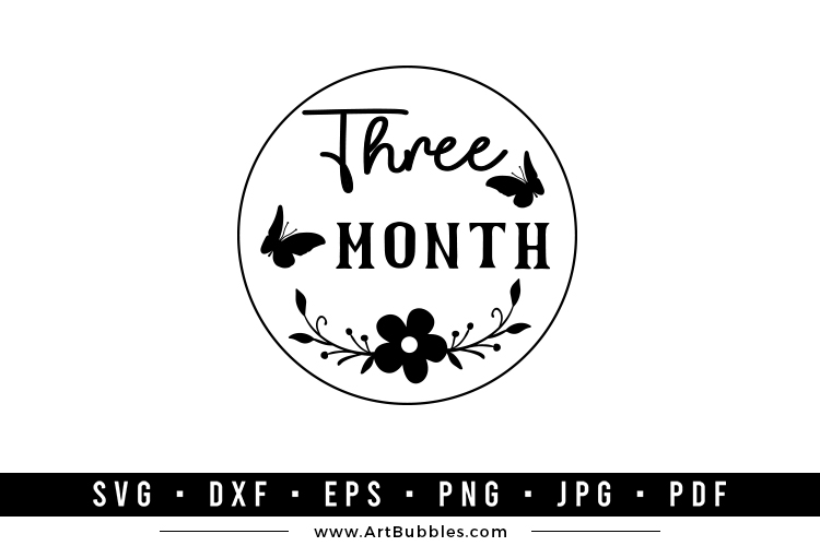 Three Month Baby Milestone Cards Laser Cut