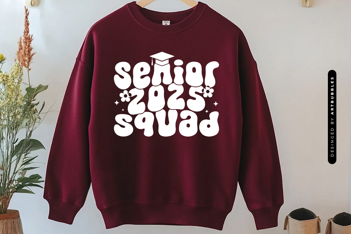 Senior 2025 Squad - Retro Graduation SVG Sweatshirt Mockup Image.jpg