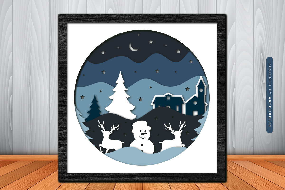 Paper Cut Christmas Layered Shadow Box SVG Image 3.jpg
