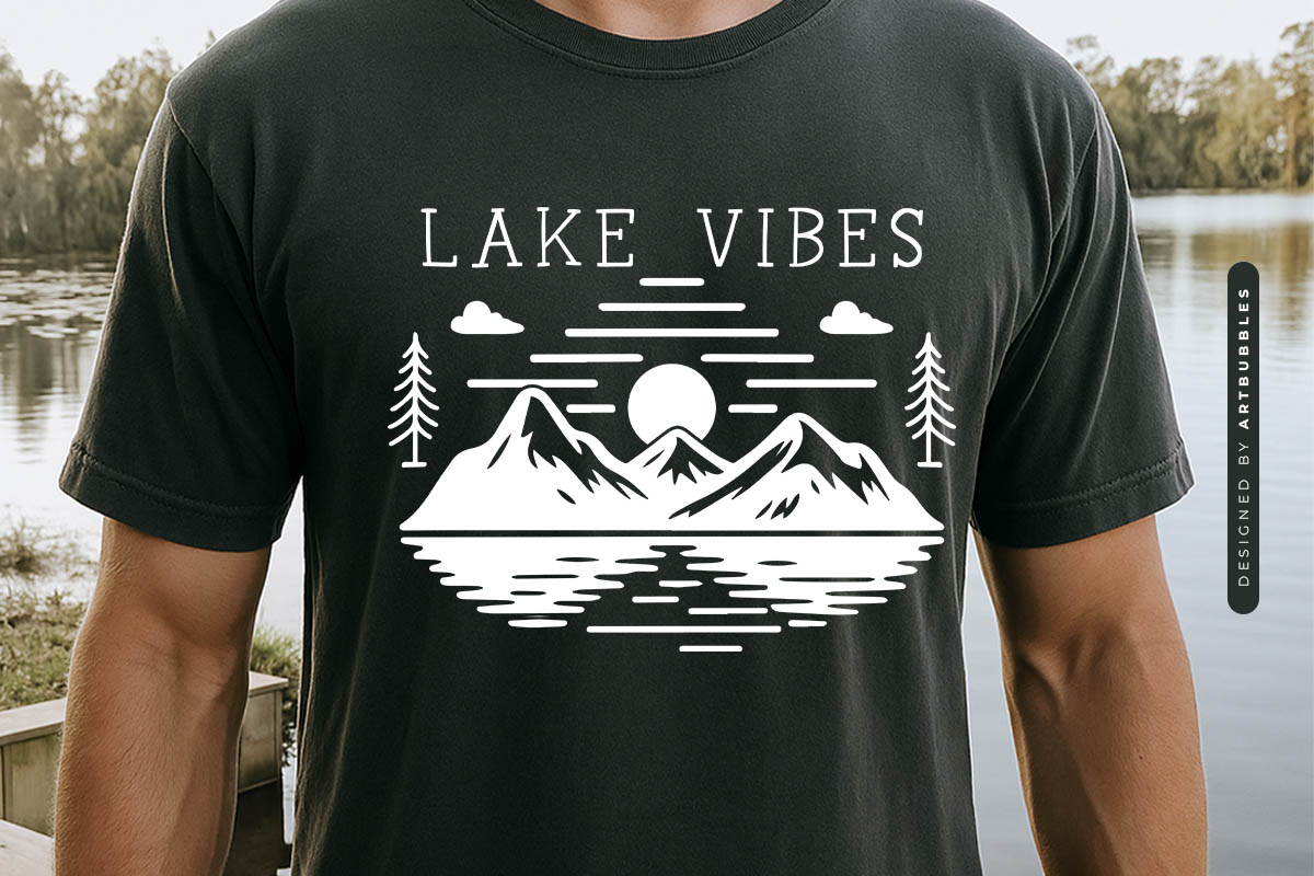Lake Vibes SVG File Tshirt Mockup Image.jpg