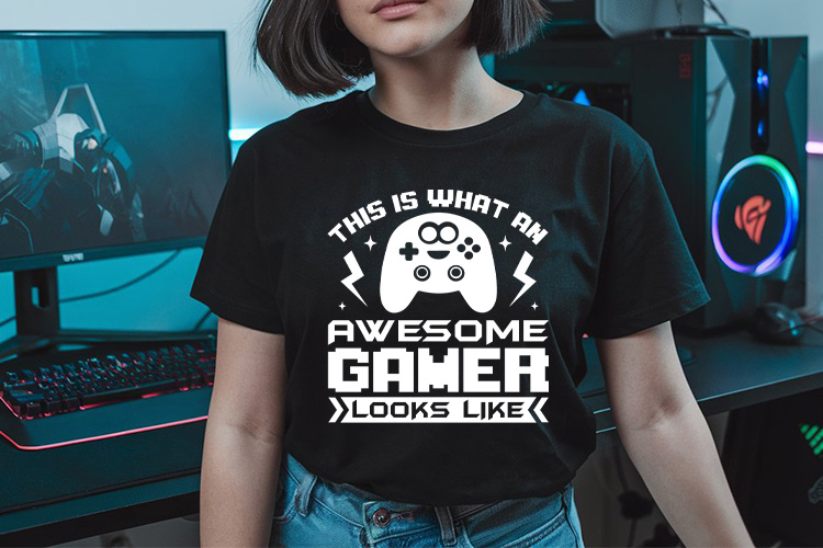 This is What an Awesome Gamer Looks Like SVG Tshirt Mockup Image.jpg