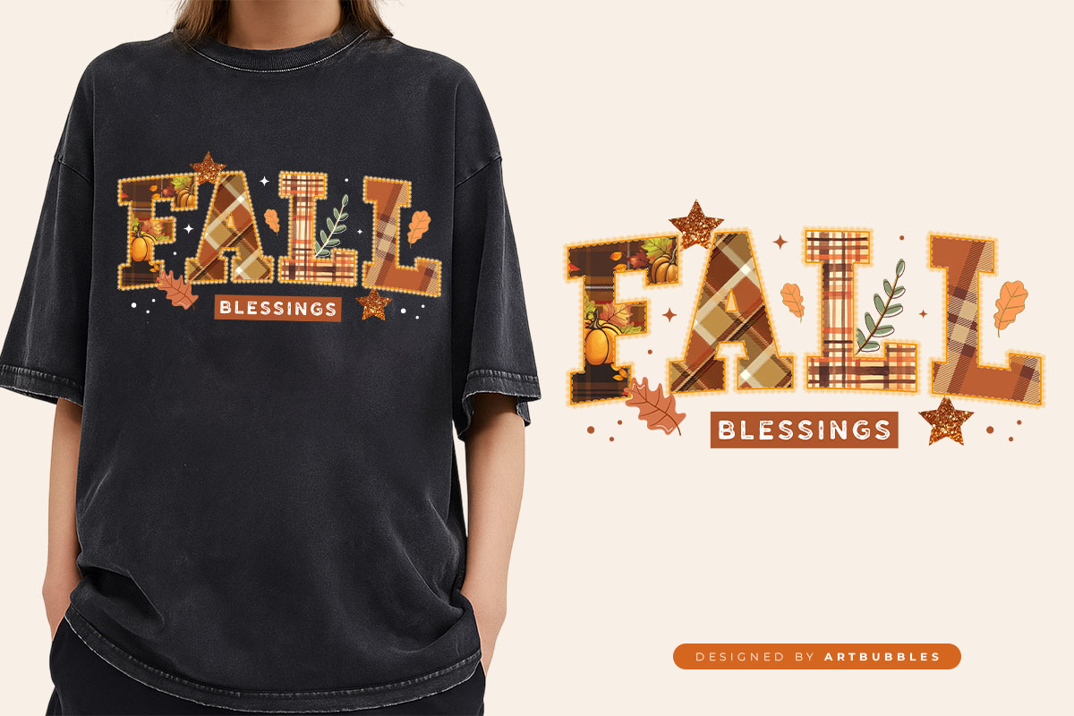 Fall Blessings Preppy Sublimation PNG