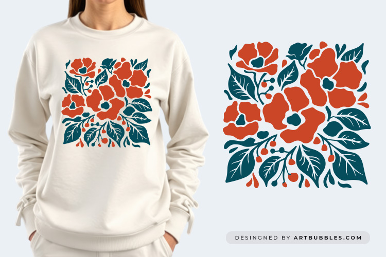 Hand-Drawn Abstract Flower SVG PNG