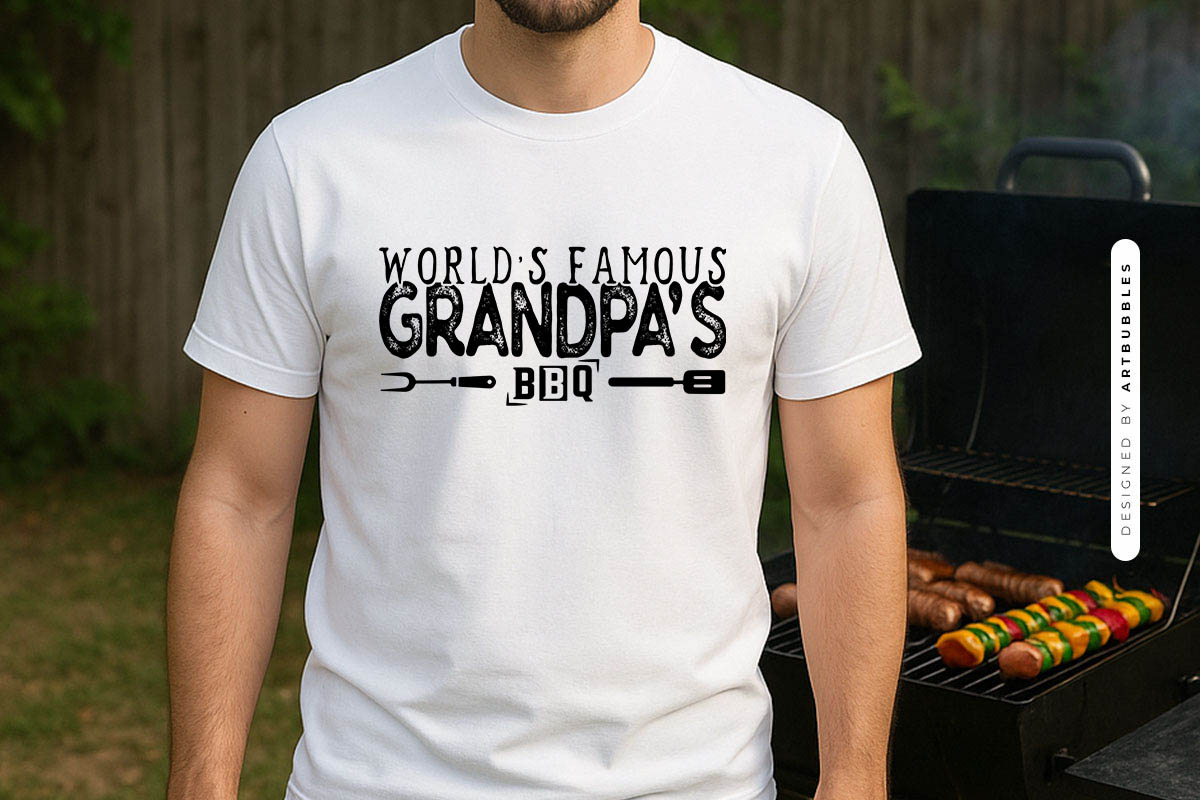 World's Famous Grandpa's BBQ SVG File Shirt Mockup Image.jpg