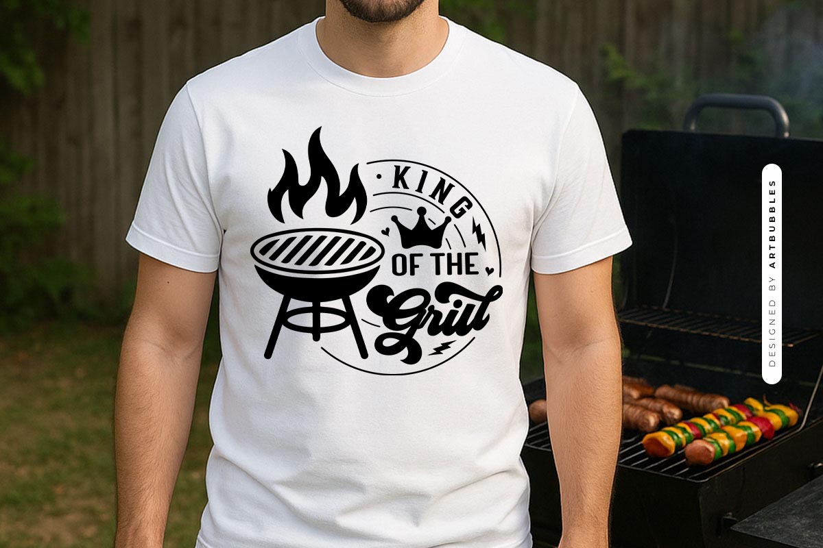 King of the Grill SVG File Shirt Mockup Image.jpg