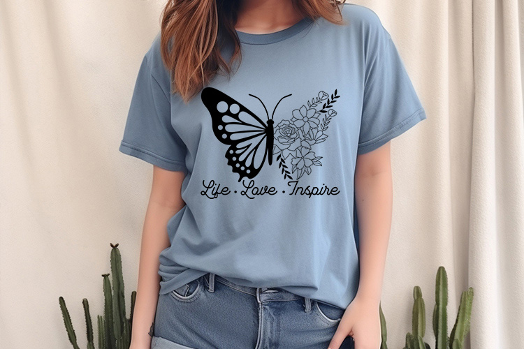 Live Love Inspire - Free Butterfly SVG Graphic Tshirt Mockup Image.jpg