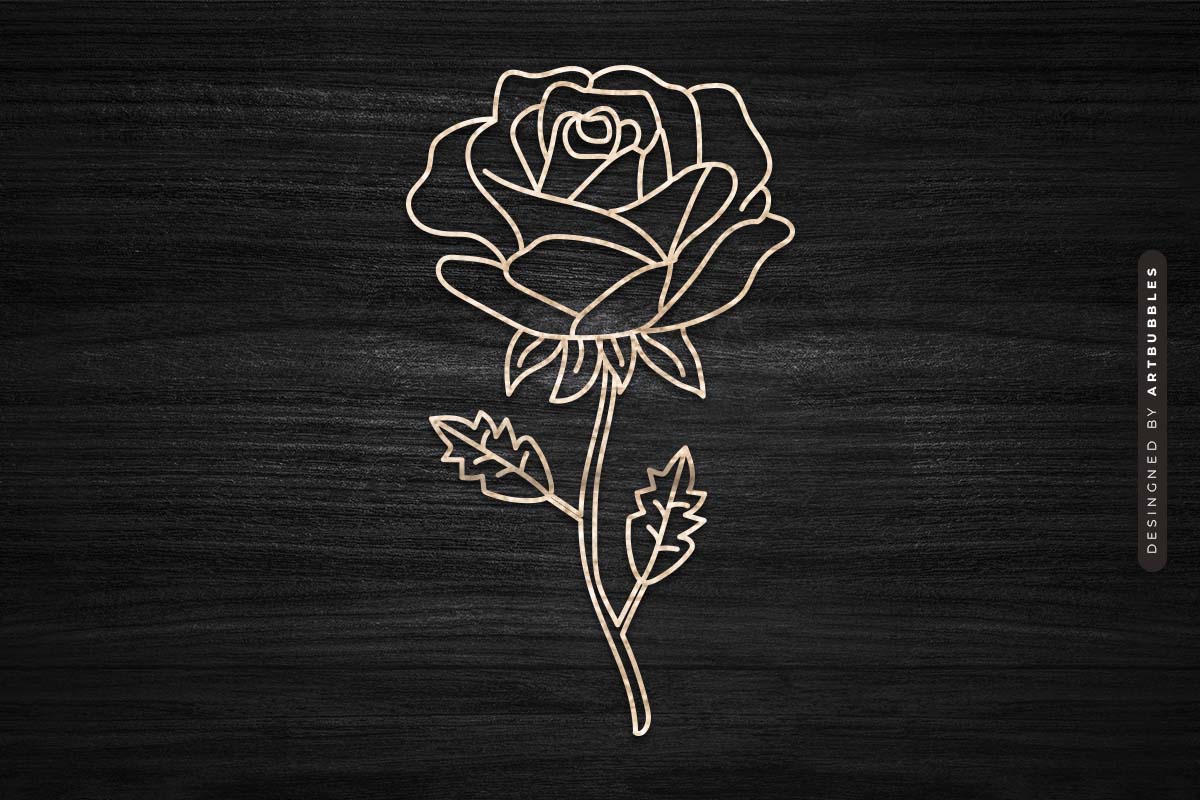 Rose Laser Cut Flower SVG Design Image 3.jpg