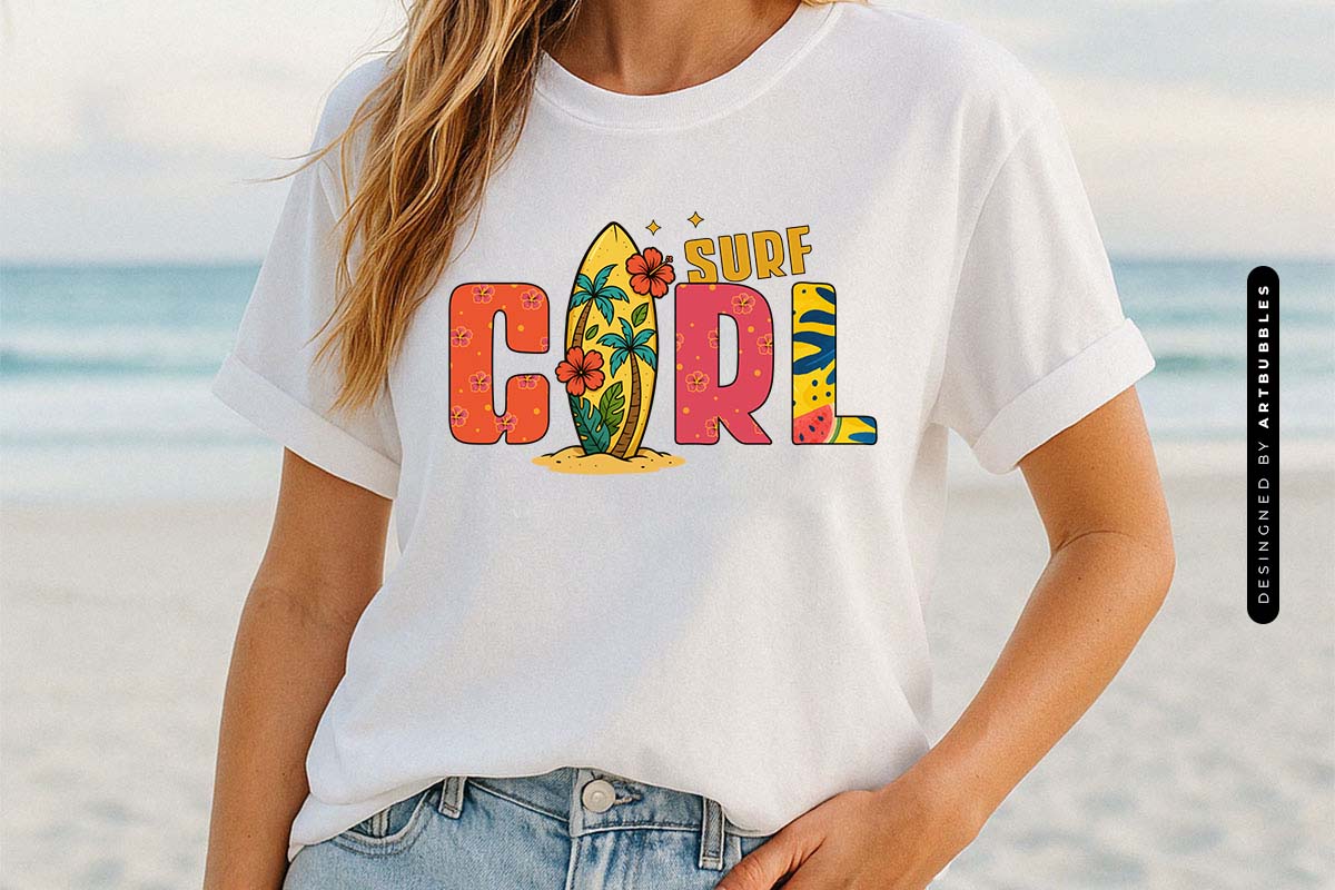 Surf Girl - Summer Sublimation Shirt Design Shirt Mockup Image.jpg