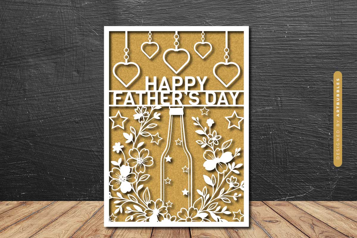 Paper Cut Happy Father's Day Card SVG image 2.jpg